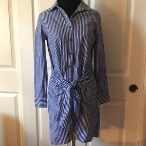 Love Fire button up dress with tie at hip